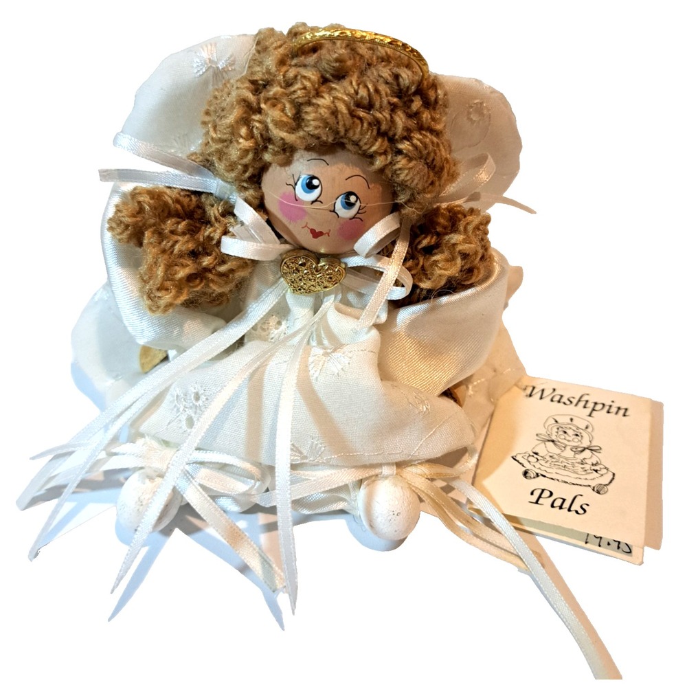 Washpin Pals Angel Christmas Ornament NEW w Tag Secret Santa Gift